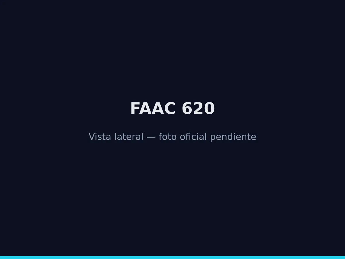 Cuerpo de la barrera hidráulica FAAC 620 en un control de acceso vehicular